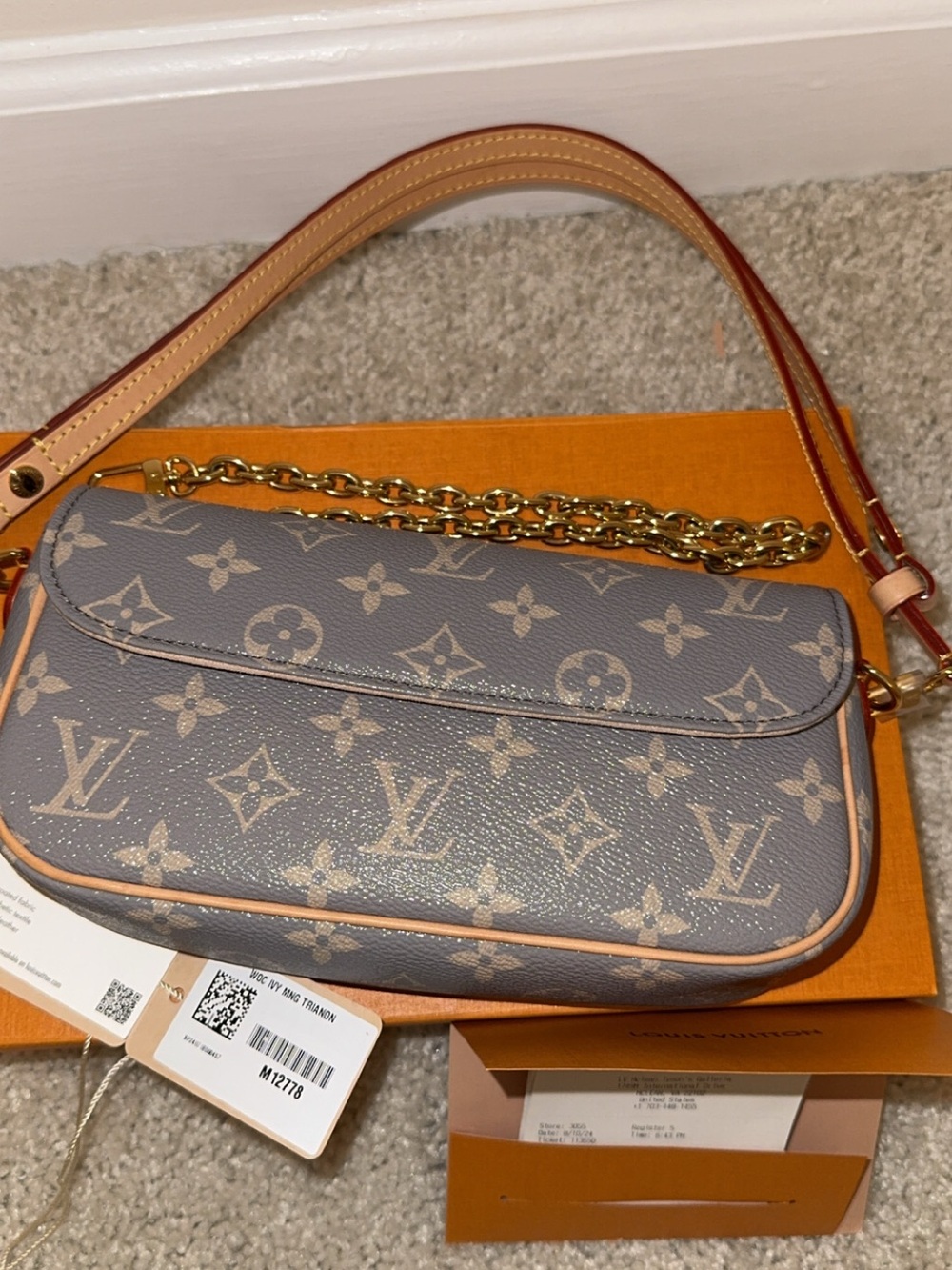 Louis Vuitton Ivy Wallet On Chain Trianon Gray M12778 - Picture 2 of 16